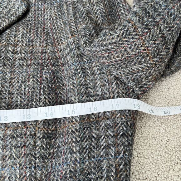 Vintage Ralph Lauren Blazer Womens 12 Houndstooth Wool Equestrian Academia Puff - Picture 6 of 7